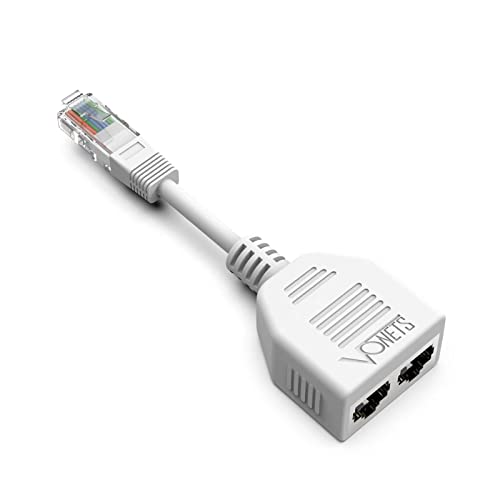 Vonets Ethernet Splitter 1x RJ45 Stecker auf 2x RJ45 Buchse für Cat5 Ethernet Kabel, bietet Vernetzung für zwei kabelgebundene Geräte gleichzeitig VAP11S/VAP11S-5G/VAP11G-500S von Vonets