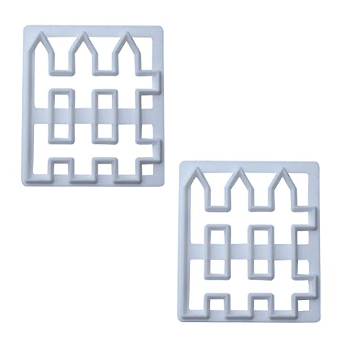 Holzzaun Plätzchen Ausstecher Fondant Schneideform Kuchenzaun Schneideform Holzzaun Keksausstecher Kunststoff Fondant Dekorative Kuchenbordüre Formen 2 Stück von VONGLYHOO