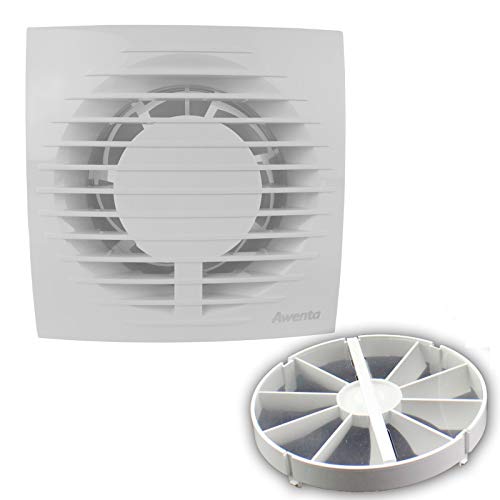 Badlüfter Badventilator Lüfter Bad Ventilator Einbautiefe 50 mm kurz Ø 100 mm - VONLIS® Feuchtesensor/Hygrostat ja von VONLIS