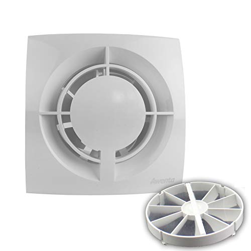Badlüfter Badventilator Lüfter Bad Ventilator Einbautiefe 50 mm kurz Ø 100 mm - VONLIS® Nachlauf/Timer ja von VONLIS