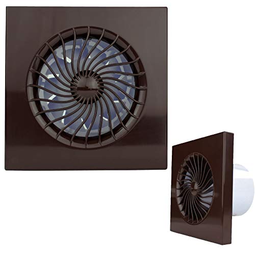 Lüfter Ventilator Wohnraum Badezimmer Zuluft Abluft Belüftung Ø 100 braun - VONLIS® Nachlauf/Timer von VONLIS