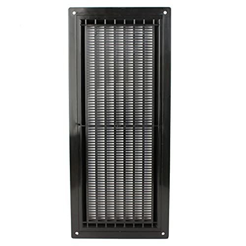 Lüftungsgitter Gitter Abluft Abluftgitter Garagen Insektenschutz Lüftung 130 x 300 mm schwarz von VONLIS
