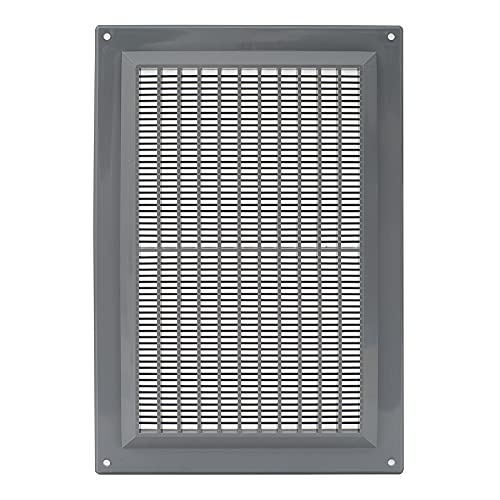 Lüftungsgitter Gitter Abluft Abluftgitter Garagen Insektenschutz Lüftung 250 x 170 mm grau von VONLIS