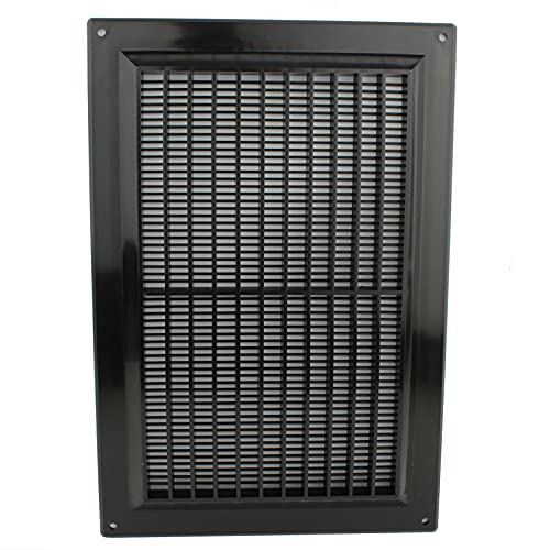 Lüftungsgitter Gitter Abluft Abluftgitter Garagen Insektenschutz Lüftung 250 x 170 mm schwarz von VONLIS