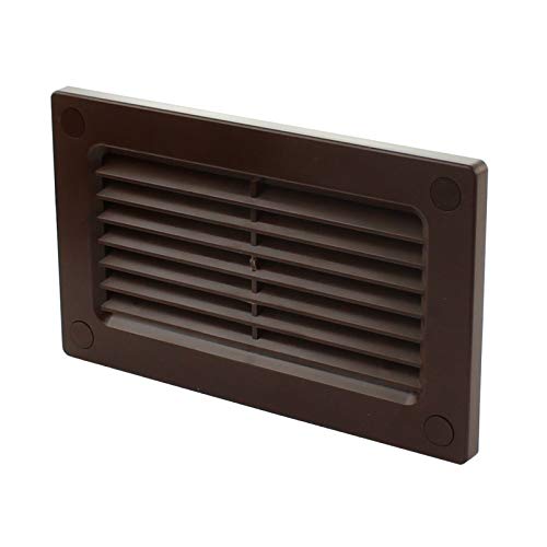 Lüftungsgitter Lamellen Flachkanal Insektenschutz Abluftgitter Lamellengitter MKK® 60 x 120 mm braun von VONLIS