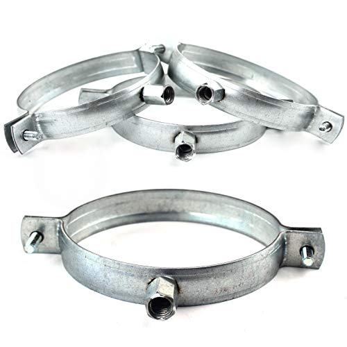 MKK - 11877-008 Rohrschelle Wickelfalzrohr Halterung Halter Rohr Lüfter Dachrinne Gewinde Ø 125 mm 5 STK. von MKK