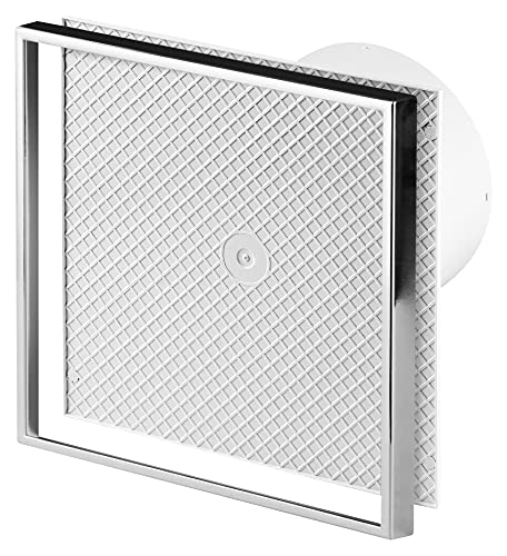 VONLIS® Badlüfter Badventilator Befliesbarer Wohnraumlüfter Ø 100 mm Nachlauf/Timer von VONLIS