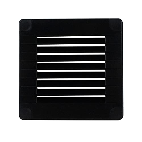 VONLIS® Lüftungsgitter Abluftgitter Lamellengitter Kunststoff eckig 100 x 100 mm anthrazit/graphit von VONLIS