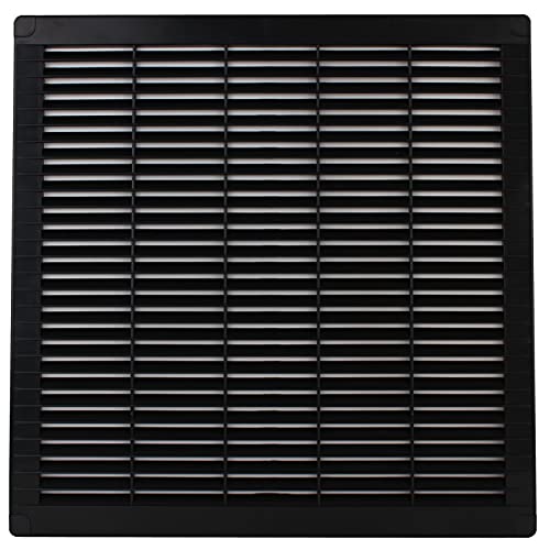 VONLIS® Lüftungsgitter Abluftgitter Lamellengitter Kunststoff eckig 300 x 300 mm graphit/anthrazit von VONLIS