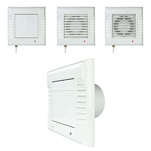 VONLIS Badlüfter Wohnraumlüfter Ventilator Be- Entlüftung automatische Lamellenöffnung Standard von VONLIS