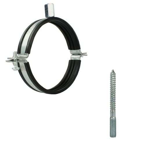 VONLIS Rohrschelle Wickelfalzrohr Stockschraube Halterung Halter Rohr Lüftung Dichtung mit Ø 315 mm 10 Stk. von VONLIS