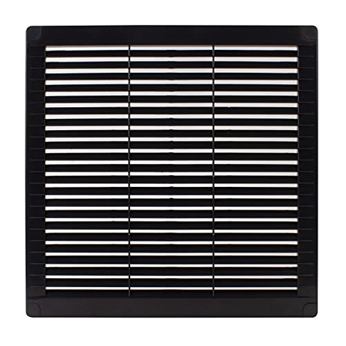 VONlIS® Lüftungsgitter Abluftgitter Lamellengitter Kunststoff eckig anthrazit/graphit 250 x 250 mm von VONLIS