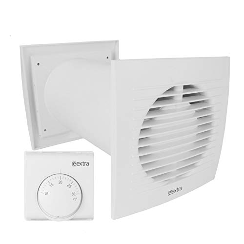 Wärmeverteiler Lüfter Ventilator Ab- Zuluft Thermostat Wärmelüfter Warmluft Wand - VONLIS® Ø 125 mm 200 mm von VONLIS