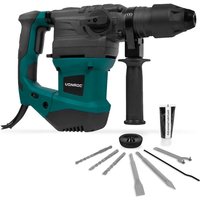 Vonroc - Bohrhammer 1800W- 6 Joule - sds plus - 4 Funktionen Inkl. Bohrer und Meißel von VONROC