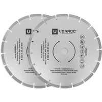 Vonroc - Diamanttrennscheiben - Ø230mm - 2 Stück für Stein – Universal Vonroc - Diamanttrennscheiben - Ø230mm - 2 Stück für Stein – Universal von VONROC