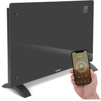 Vonroc - Glasplatten-Konvektorheizgerät – 2000W - 24m2 – Manuelle und WLAN-Steuerung – Einstellbarer Thermostat und Timer – Grau von VONROC