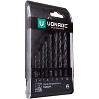 HSS-Metallbohrer – 8 Stück, universell – 3 bis 10 mm von VONROC