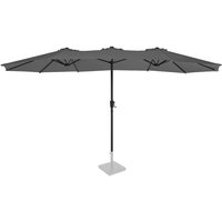 Premium Sonnenschirm Iseo 460x270cm - Robuster Sonnenschirm – Extra-groß – UV-beständig – Grau – Inklusive Schutzhülle - Vonroc von VONROC