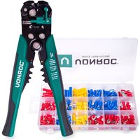 Vonroc - Professionelle automatische Abisolierzange – Crimp- und Isolierzange – Mit 270-teiligem Kabelschuh-Zubehör-Set von VONROC