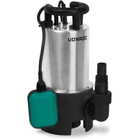 Tauchpumpe 850W - 14000 l/h - Edelstahl Schmutz- und Reinwasser von VONROC