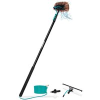 Vonroc - Teleskop-Waschbürste – 6,50m – Inklusive Mehrzweckbürste, 2-in-1-Fensterreiniger, 9m-Schlauch und Seifenspender von VONROC