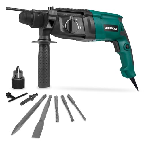 VONROC Bohrhammer 800W - 3 Joule - SDS plus - 4 Funktionen - inkl. Keilbohrfutter VONROC Bohrhammer 800W - 3 Joule - SDS plus - 4 Funktionen - inkl. Keilbohrfutter von VONROC