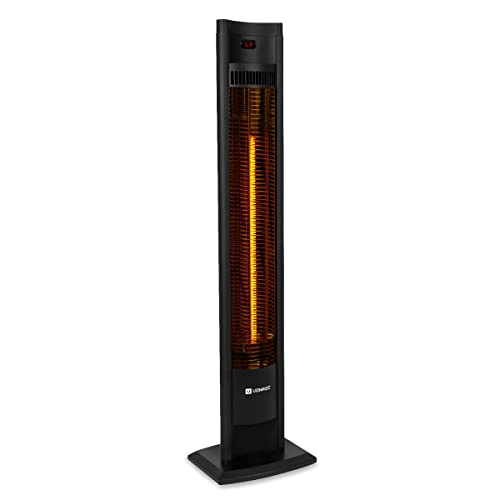VONROC Infrarotheizung Standgerät, Infrarot Heizstrahler Terrasse - Außen Terrassenstrahler elektrisch 2000W - 2 Heizstufen - 360 Grad Wärme - mit Fernbedienung Timer | Terrassenheizstrahler outdoor von VONROC