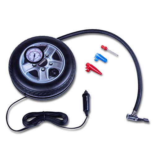 VONROC Mini Kompressor 12V – Mit Manometer – Max. 10 bar – inkl. 3 Adaptern VONROC Mini Kompressor 12V – Mit Manometer – Max. 10 bar – inkl. 3 Adaptern von VONROC