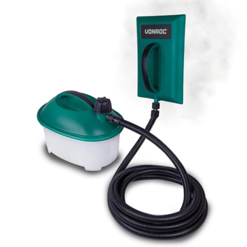 VONROC Dampftapetenablöser zum Tapeten entfernen [2000W] - Tapetenablöser mit Dampf [75 Minuten Arbeitszeit] - Tapetenlöser Dampfgerät 3,5m Schlauch und 3,5l Wassertank von VONROC