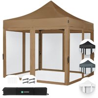 Vonroc - Faltpavillon 3x3 m – Set inkl. Moskitonetz Seitenwände – Modular – Faltbar – Wasserdicht – Stahlrahmen – UV-Schutz 50+ – Mit Vonroc - Faltpavillon 3x3 m – Set inkl. Moskitonetz Seitenwände – Modular – Faltbar – Wasserdicht – Stahlrahmen – UV-Schutz 50+ – Mit von VONROC