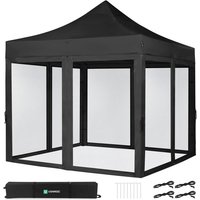 Faltpavillon 3x3 m – Set inkl. Moskitonetz-Seitenwände – Modulares Design – Faltbar – Wasserdicht – Stahlrahmen – UV-Schutz 50+ – Inkl. Faltpavillon 3x3 m – Set inkl. Moskitonetz-Seitenwände – Modulares Design – Faltbar – Wasserdicht – Stahlrahmen – UV-Schutz 50+ – Inkl. von VONROC