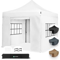 Vonroc - Faltpavillon 3x3 m – Set inkl. Seitenwände – Modular – Faltbar – Wasserdicht – Stahlrahmen – UV-Schutz 50+ – Inkl. Transporttasche – Weiß Vonroc - Faltpavillon 3x3 m – Set inkl. Seitenwände – Modular – Faltbar – Wasserdicht – Stahlrahmen – UV-Schutz 50+ – Inkl. Transporttasche – Weiß von VONROC