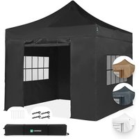 Vonroc - Faltpavillon – 3x3 m - Set inkl. Seitenwände - Modulares Design – Faltbar – Wasserdicht – Stahlrahmen – UV-Schutz 50+ – inkl. von VONROC