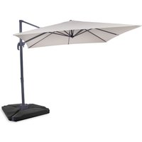 Freitragender Premium-Sonnenschirm Pisogne 300x300cm – Robuster Sonnenschirm – Kombi-Set inklusive füllbaren Premium-Sonnenschirmfliesen – Um 360° Freitragender Premium-Sonnenschirm Pisogne 300x300cm – Robuster Sonnenschirm – Kombi-Set inklusive füllbaren Premium-Sonnenschirmfliesen – Um 360° von VONROC