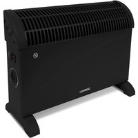 Vonroc - Konvektor Heizung – Elektroheizung 2000W – Schwarz – Einstellbarer Thermostat Heizung – 3 Heizstufen – Für Räume bis zu 24 m2 – Besonders von VONROC