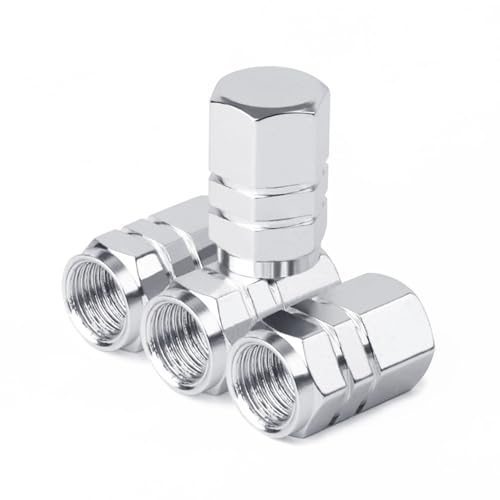 4 Stück Reifenventilkappen für Audi A6 Sedan 4A 4B 4F 4G C8, Universal 16x10MM Ventilkappen Auto Reifen Ventil Stem Caps Autoventil Kappe Zubehör,B Silver 4 Stück Reifenventilkappen für Audi A6 Sedan 4A 4B 4F 4G C8, Universal 16x10MM Ventilkappen Auto Reifen Ventil Stem Caps Autoventil Kappe Zubehör,B Silver von VOOIV
