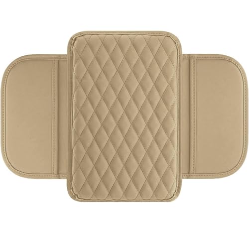 VOOIV Auto Armlehnenkissen für BMW X3 xDrive30e/X3 M (2021–2024)/X3 20 (seit 2024), Mittelkonsole Box Pad wasserdichte Protector Komfort Innendekorations Zubehör,B Beige von VOOIV