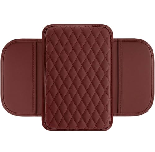 VOOIV Auto Armlehnenkissen für DS 7 (seit 2022)/DS 7 Crossback E-Tense (2019–2022), Mittelkonsole Box Pad wasserdichte Protector Komfort Innendekorations Zubehör,E Red von VOOIV