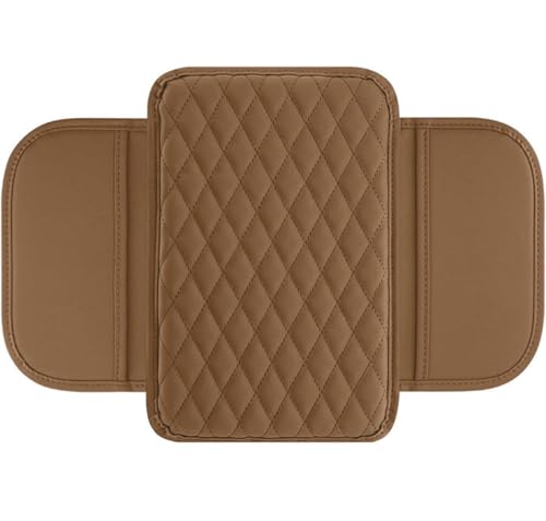 VOOIV Auto Armlehnenkissen für Mini Countryman JCW/Countryman JCW Trim (seit 2023), Mittelkonsole Box Pad wasserdichte Protector Komfort Innendekorations Zubehör,C Brown von VOOIV