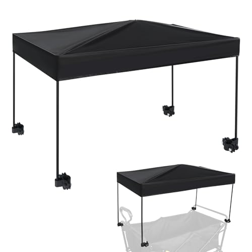 VOONKE Universelles Modell Wagon Baldachin Abdeckung Garten Schieben Markise Tragbares Outdoor Kinderwagen Zubehör Vorzelt für Gartenwagen, Einkaufen, Camping (geeignet für gefaltete von VOONKE