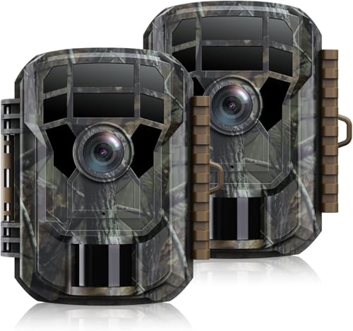 VOOPEAK 2er Wildkamera 2K HD 36MP, Wildkamera mit Bewegungsmelder Nachtsicht, Wildtierkamera Scouting mit 2,0 Zoll LCD Bildschirm 120° Weitwinkel IP66 Wasserdicht für Wildtier Beobachtung von VOOPEAK