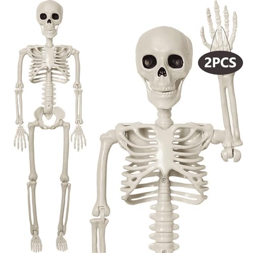 VOPIWOZ 2 Stück Halloween Deko Skelett 40cm Mini Skelett Deko Einstellbare Gelenke Skellet für Halloween Deko Gruselig, Halloween Party deko, Karneval VOPIWOZ 2 Stück Halloween Deko Skelett 40cm Mini Skelett Deko Einstellbare Gelenke Skellet für Halloween Deko Gruselig, Halloween Party deko, Karneval von VOPIWOZ