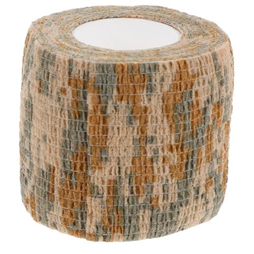 Camo Wrap Tarnband – Selbstklebendes Vlies-Tarnband für Gewehre, Taschenlampen, Fahrräder (Wüsten-Design, rückstandsfrei) von VORCOOL