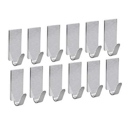 VORCOOL 12st Selbstklebend Edelstahl Handtuch Haken Handtuch Racks Wand Haken für Küche Bad von VORCOOL