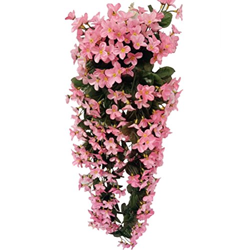 VORCOOL Künstliche Blumen 4 Blütenblätter Hängedeko Hochzeit Haus Dekoration (Rosa, 80cm) von VORCOOL