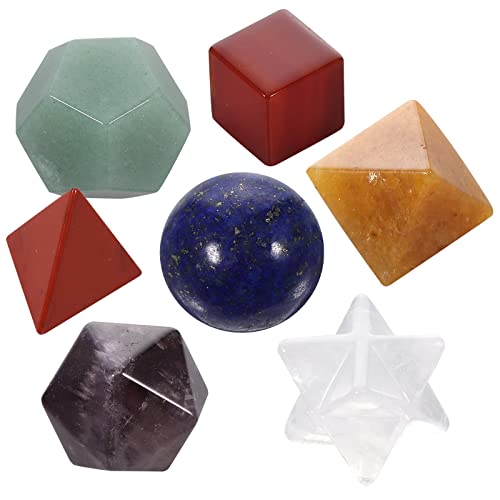 VORCOOL Chakra Heilkristall Platonische Körper Heilige Geometrie Heilsteine Set mit den 7 beliebtesten Chakra Steinen mit Merkaba-Stern geschnitztem Chakra Stein Set VORCOOL Chakra Heilkristall Platonische Körper Heilige Geometrie Heilsteine Set mit den 7 beliebtesten Chakra Steinen mit Merkaba-Stern geschnitztem Chakra Stein Set von VORCOOL
