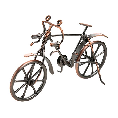 VORCOOL Deko Fahrrad Vintage Eisen Kunst Fahrrad Modell Sammlereisen Skulptur Dekoration (Bronze) von VORCOOL