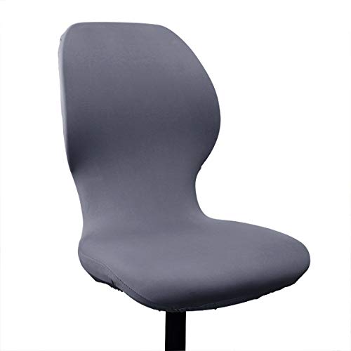 VORCOOL Stuhlbezug Stuhlhussen elastische Stuhl Abdeckung Stretch waschbar Drehstuhl Bezug (Grau) von VORCOOL