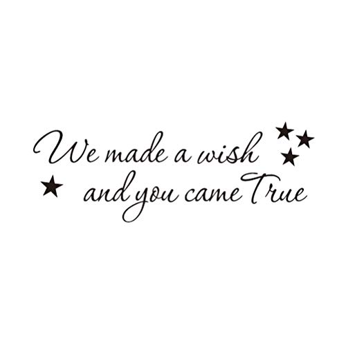 VORCOOL Wandaufkleber We Made a Wish and You Came True für Babys, Kinderzimmer, Schlafzimmer, Wohnzimmer, Badezimmer VORCOOL Wandaufkleber We Made a Wish and You Came True für Babys, Kinderzimmer, Schlafzimmer, Wohnzimmer, Badezimmer von VORCOOL
