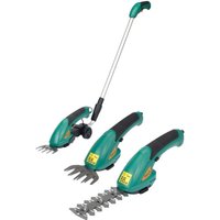 2in1 Akku Rasenschere und Heckenschere mit Teleskoparm Akku 3,6V Li-Ion Strauchschere Grasschere Gartenschere 2in1 Akku Rasenschere und Heckenschere mit Teleskoparm Akku 3,6V Li-Ion Strauchschere Grasschere Gartenschere von VOREL